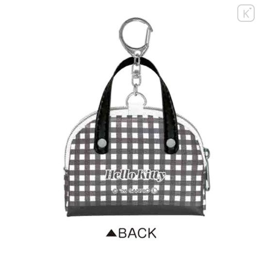 Japan Sanrio Miniature Keychain Bag Charm - Hello Kitty : Mini Boston Bag Gothic Lolita Black - 2