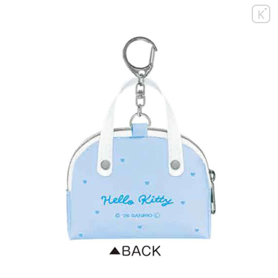 Japan Sanrio Miniature Keychain Bag Charm - Hello Kitty : Mini Boston Bag Lolita Light Blue - 2