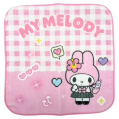 Japan Sanrio Mini Towel Handkerchief - My Melody : Tokimeki Heisei Kogal Y2K