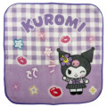 Japan Sanrio Mini Towel Handkerchief - Kuromi : Tokimeki Heisei Kogal Y2K - 1