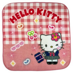 Japan Sanrio Mini Towel Handkerchief - Hello Kitty : Tokimeki Heisei Kogal Y2K