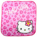Japan Sanrio Mini Towel Handkerchief - Hello Kitty : Y2K Leopard - 1