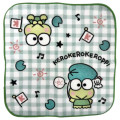 Japan Sanrio Mini Towel Handkerchief - Keroppi : Gingham Blush - 1