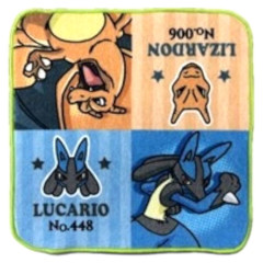 Japan Pokemon Mini Towel Handkerchief - Charizard & Lucario