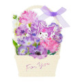 Japan Sanrio 3D Greeting Card - Kuromi : Flower Basket For You - 2
