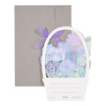 Japan Sanrio 3D Greeting Card - Kuromi : Flower Basket For You - 4