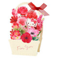 Japan Sanrio 3D Greeting Card - Hello Kitty : Flower Basket For You - 1