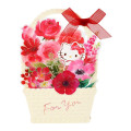 Japan Sanrio 3D Greeting Card - Hello Kitty : Flower Basket For You - 2