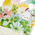 Japan Sanrio 3D Greeting Card - Pochacco : Flower Basket For You - 3