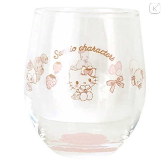 Japan Sanrio Swinging Glass Tumbler - Sweet Cakes Collection Pink - 1