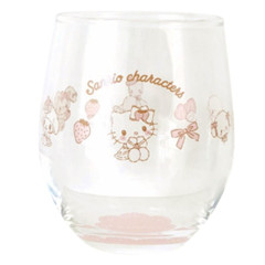 Japan Sanrio Swinging Glass Tumbler - Sweet Cakes Collection Pink