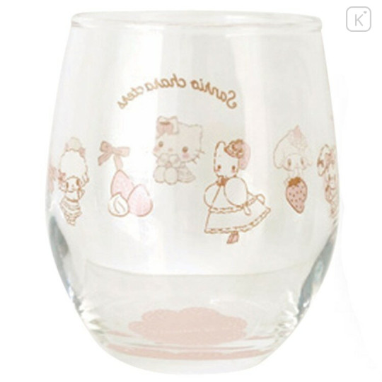 Japan Sanrio Swinging Glass Tumbler - Sweet Cakes Collection Pink - 2