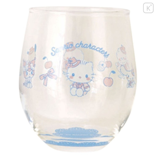 Japan Sanrio Swinging Glass Tumbler - Sweet Cakes Collection Blue - 1