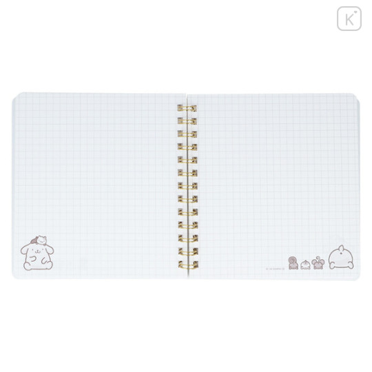 Japan Sanrio Square Ring Notebook - Pompompurin : Orange - 2