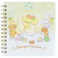 Japan Sanrio Square Ring Notebook - Pompompurin : Angel Baby - 1