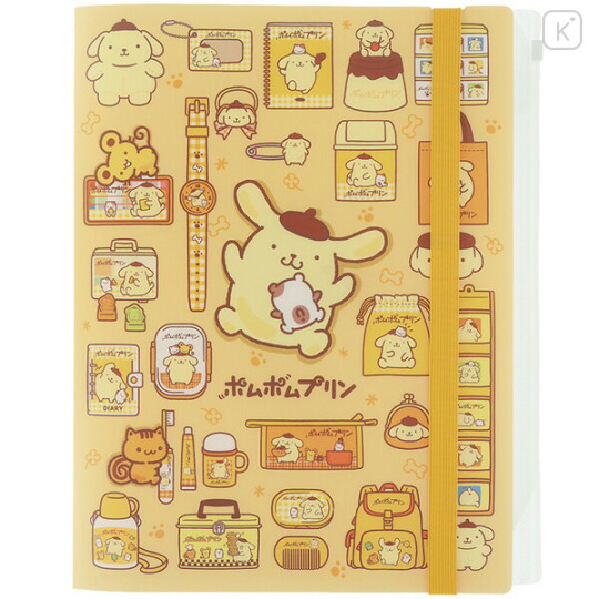 Japan Sanrio 5+1 Pockets A4 Index File Holder - Pompompurin : Friends Orange - 1