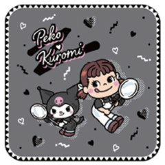 Japan Peko × Sanrio Mini Towel Handkerchief - Kuromi