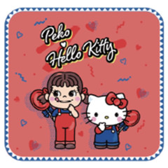 Japan Peko × Sanrio Mini Towel Handkerchief - Hello Kitty