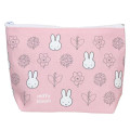 Japan Miffy Boat-shaped Pouch - Miffy : Flower Bloom Pink - 1