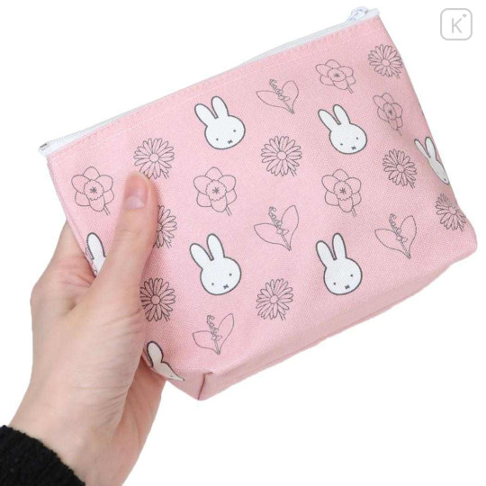 Japan Miffy Boat-shaped Pouch - Miffy : Flower Bloom Pink - 2