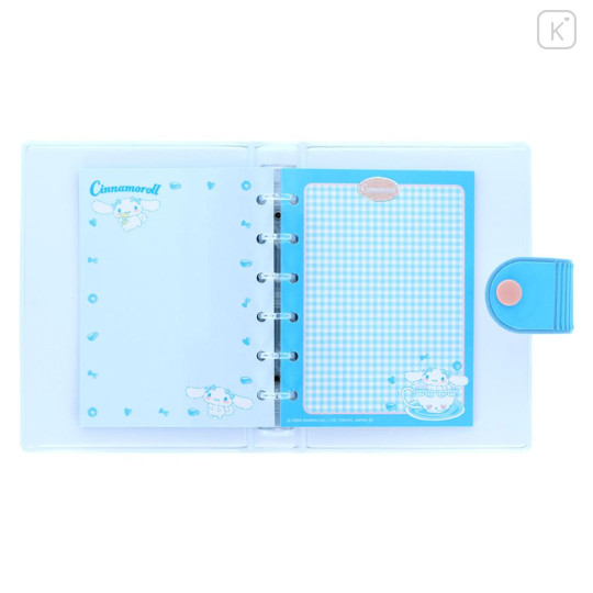Japan Sanrio 6 Hole Sticker Binder - Cinnamoroll : Ribbon Teacup Blue - 3