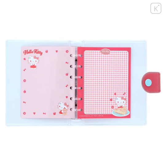 Japan Sanrio 6 Hole Sticker Binder - Cinnamoroll : Ribbon Apple Pie Red - 3