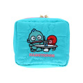 Japan Sanrio Mini Square Pouch - Hangyodon : Tea with Friend - 1