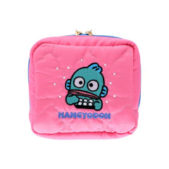 Japan Sanrio Mini Square Pouch - Hangyodon : Neon Pink