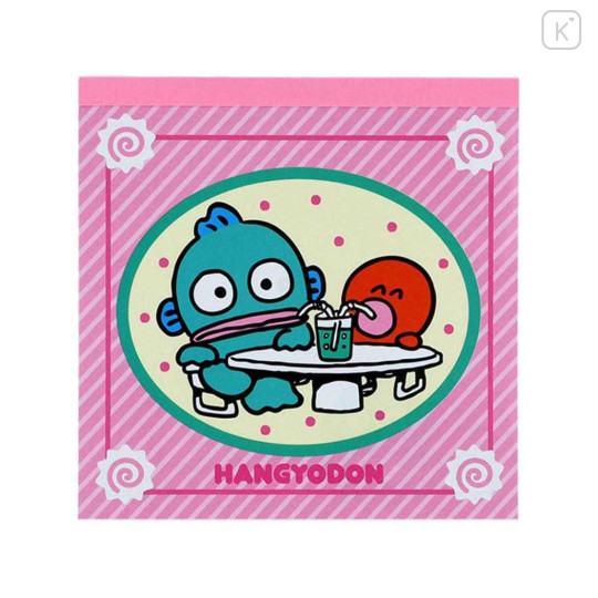 Japan Sanrio Square Memo - Hangyodon : Tea with Friend - 1