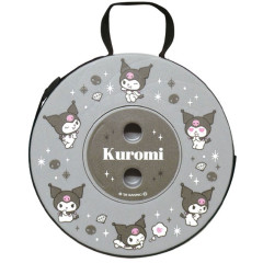 Japan Sanrio Telescopic Stool Folding Chair - Kuromi : Grey