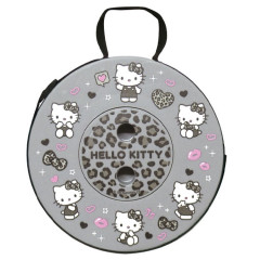 Japan Sanrio Telescopic Stool Folding Chair - Hello Kitty : Leopard Grey