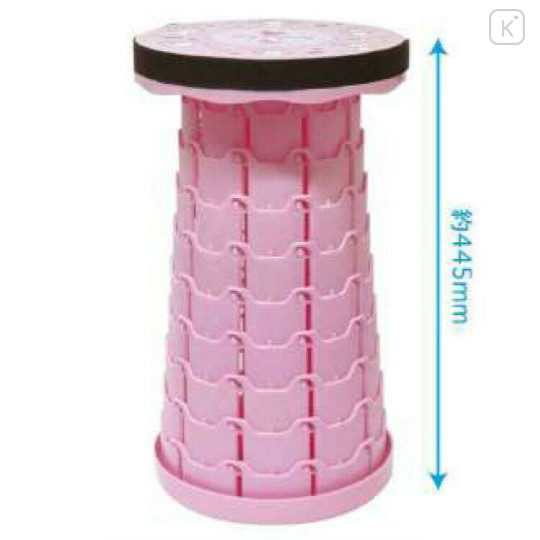 Japan Sanrio Telescopic Stool Folding Chair - My Melody : Pink - 2