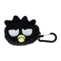 Japan Sanrio Fluffy Mini Pouch with Carabiner - Badtz-maru : Face New Life Collection - 1