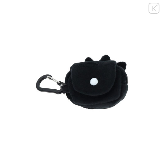 Japan Sanrio Fluffy Mini Pouch with Carabiner - Badtz-maru : Face New Life Collection - 2