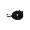 Japan Sanrio Fluffy Mini Pouch with Carabiner - Badtz-maru : Face New Life Collection - 2