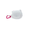 Japan Sanrio Fluffy Mini Pouch with Carabiner - Hello Kitty : Face New Life Collection - 2