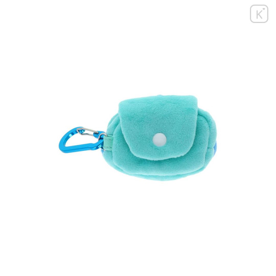 Japan Sanrio Fluffy Mini Pouch with Carabiner - Hangyodon : Face New Life Collection - 2