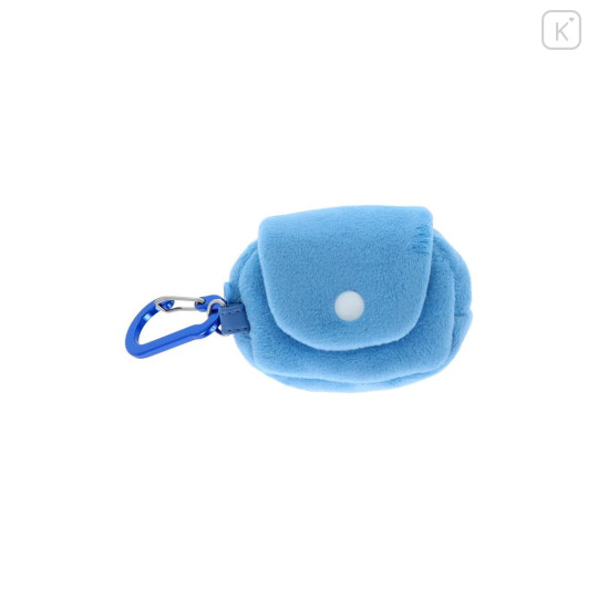 Japan Sanrio Fluffy Mini Pouch with Carabiner - Tuxedo Sam : Face New Life Collection - 2