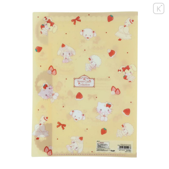 Japan Sanrio 5 Pockets A4 Index Holder - Sweet Cakes Collection Red - 2