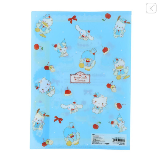 Japan Sanrio 5 Pockets A4 Index Holder - Sweet Cakes Collection Blue - 2