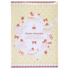 Japan Sanrio A4 Clear File Folder - Sweet Cakes Collection Red