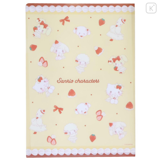 Japan Sanrio A4 Clear File Folder - Sweet Cakes Collection Red - 2