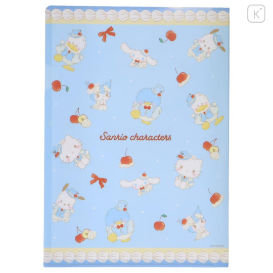 Japan Sanrio A4 Clear File Folder - Sweet Cakes Collection Blue - 2