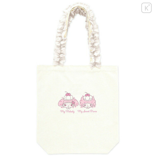 Japan Sanrio Tote Bag - My Melody & My Sweet Piano : Dolly Mix Petit Ruffled - 1