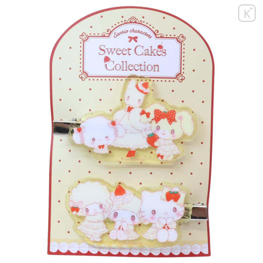 Japan Sanrio Acrylic Clip Set - Sweet Cakes Collection Red - 1