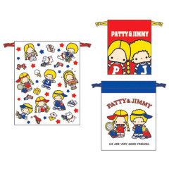 Japan Sanrio Drawstring Bag Set - Patty & Jimmy : Tennis
