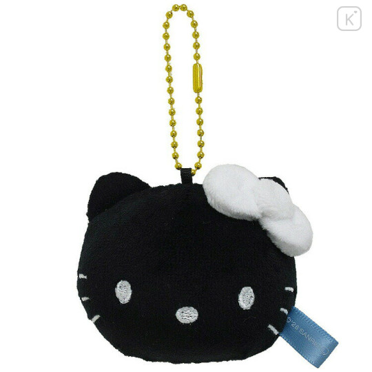Japan Sanrio Mochimunyu Squishy Mascot Ballchain - Hello Kitty : Monochrome - 1