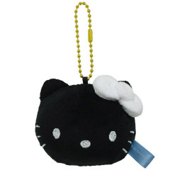 Japan Sanrio Mochimunyu Squishy Mascot Ballchain - Hello Kitty : Monochrome