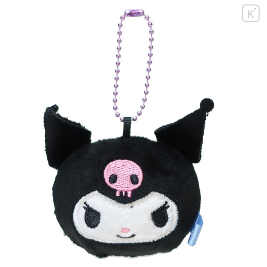 Japan Sanrio Mochimunyu Squishy Mascot Ballchain - Kuromi - 1