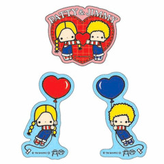 Japan Sanrio Die-cut Sticker Set - Patty & Jimmy : Love